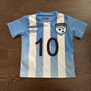 Argentina Messi jersey, size 2 T. The brand is Fast Action
